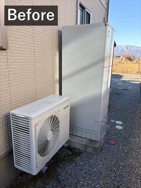 塩尻市エコキュート交換工事　施工前